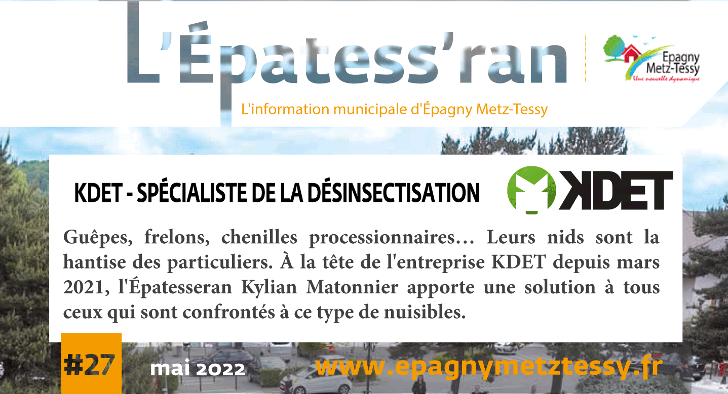 Image du magazine L’Épatess’ran montrant KDET en action pour la désinsectisation