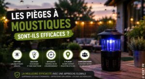 Piège à moustiques installé dans un jardin résidentiel
